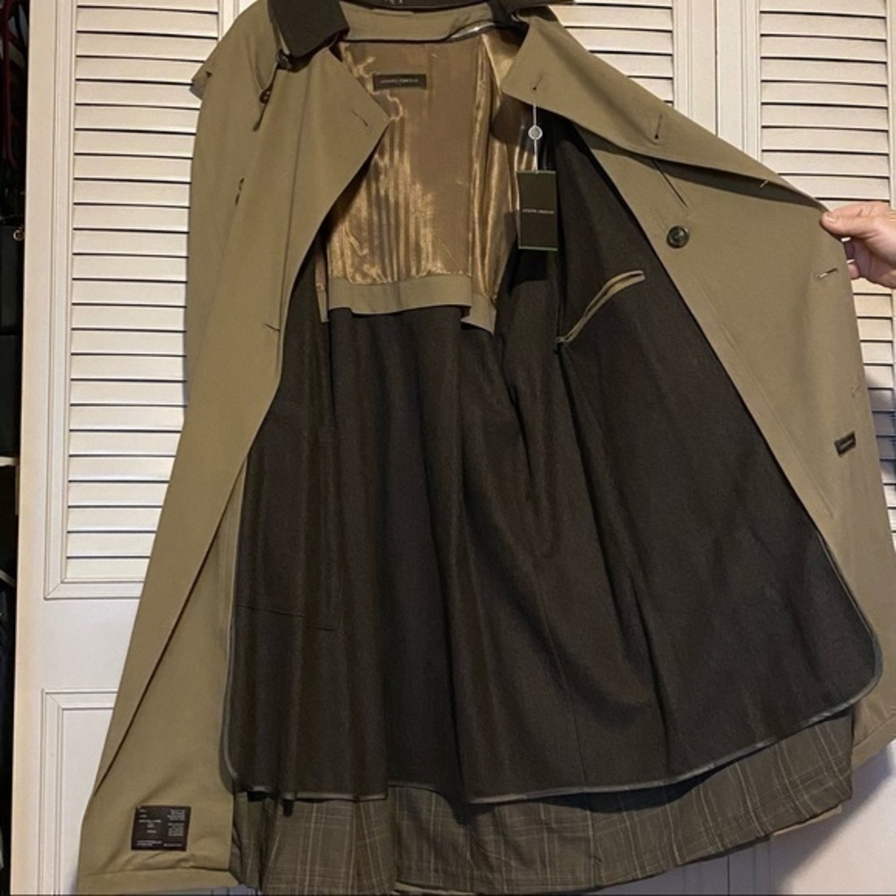 👩🏼‍💻💼🙋🏻‍♂️Joseph Abboud || Mens Trench Coat 42 Short - Picture 4 of 11